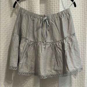 Light Gray Tiered Skirt